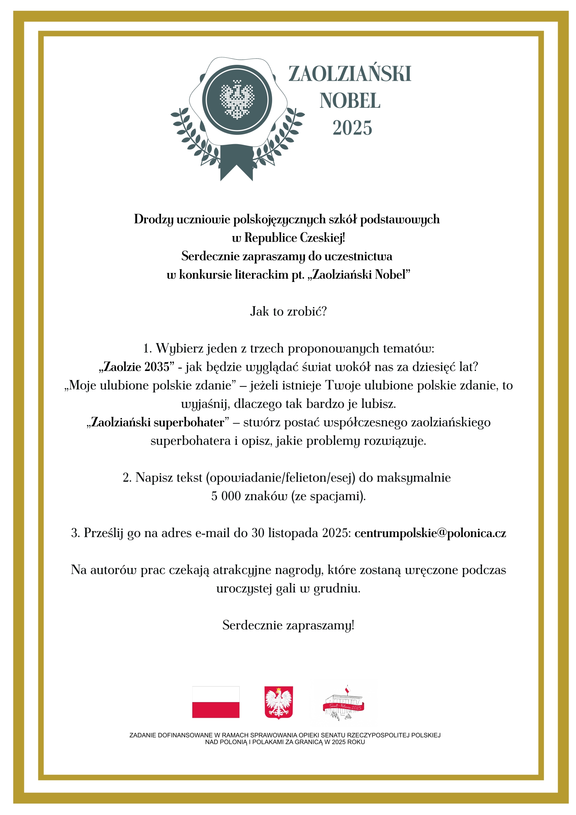 Zapraszamy do udziału w konkursie literackim pt. 