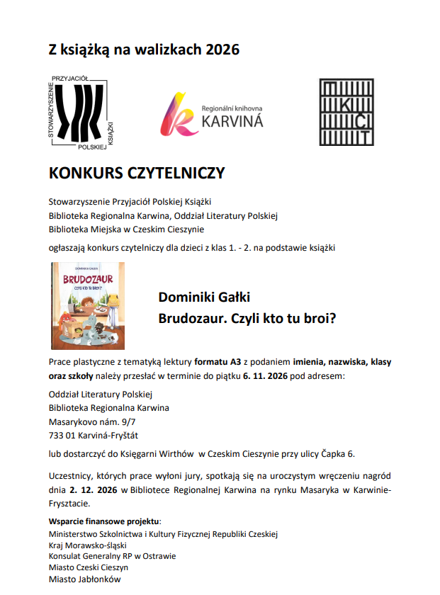 Z książką na walizkach