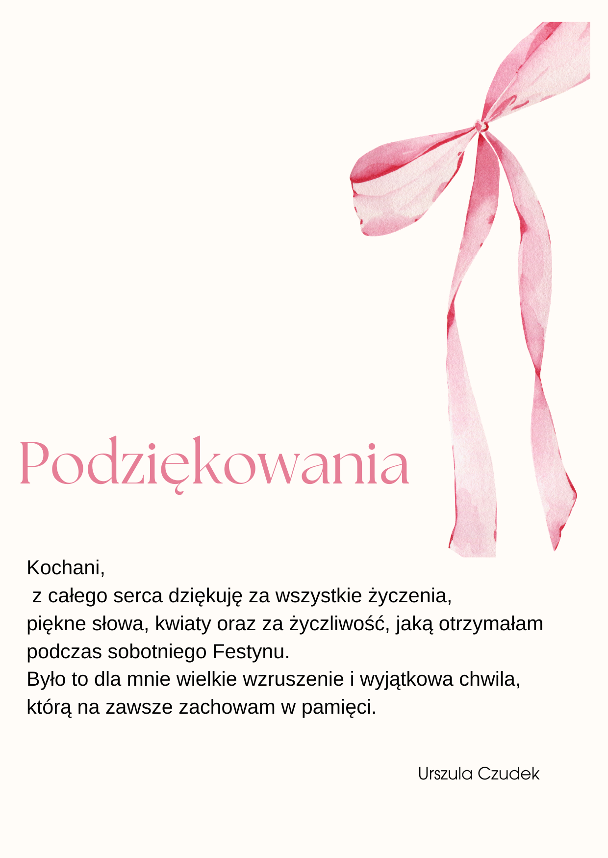 Podziękowania